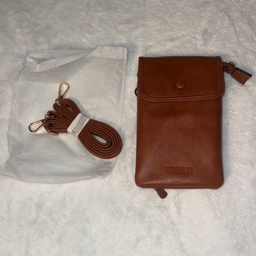 Brown Leather Belt Bag by TIIOCTI NWOT